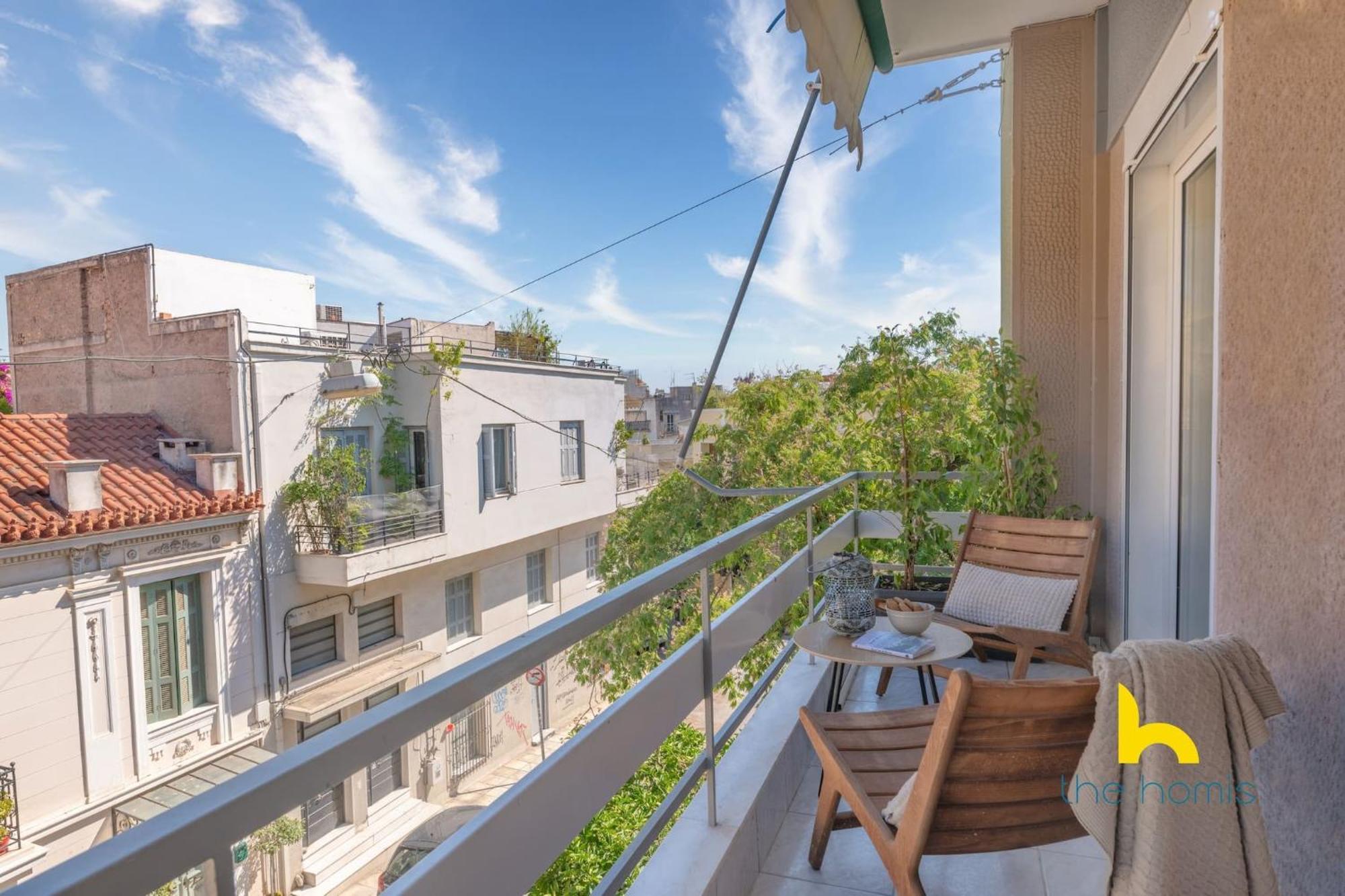 Sun-Splashed Sanctum With Big Balconies, Acropolis Athen Exterior foto